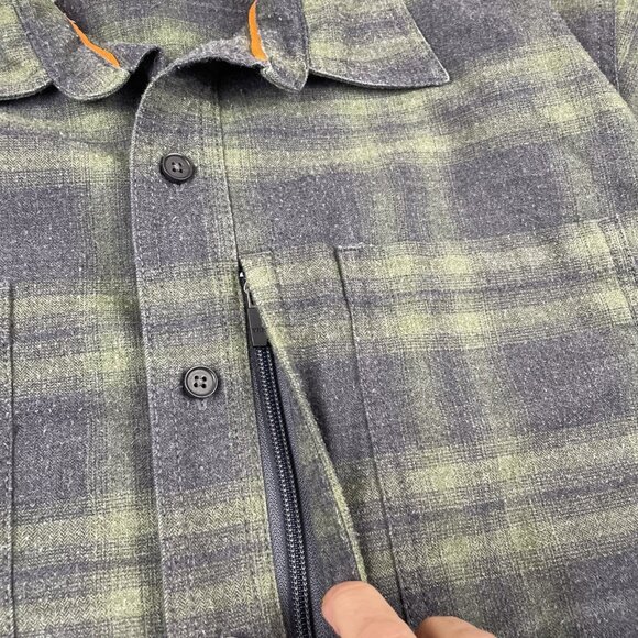 Ridgecut Toughwear Flannel Shirt Men's XL Green Plaid Long Sleeve Button up - Picture 10 of 11